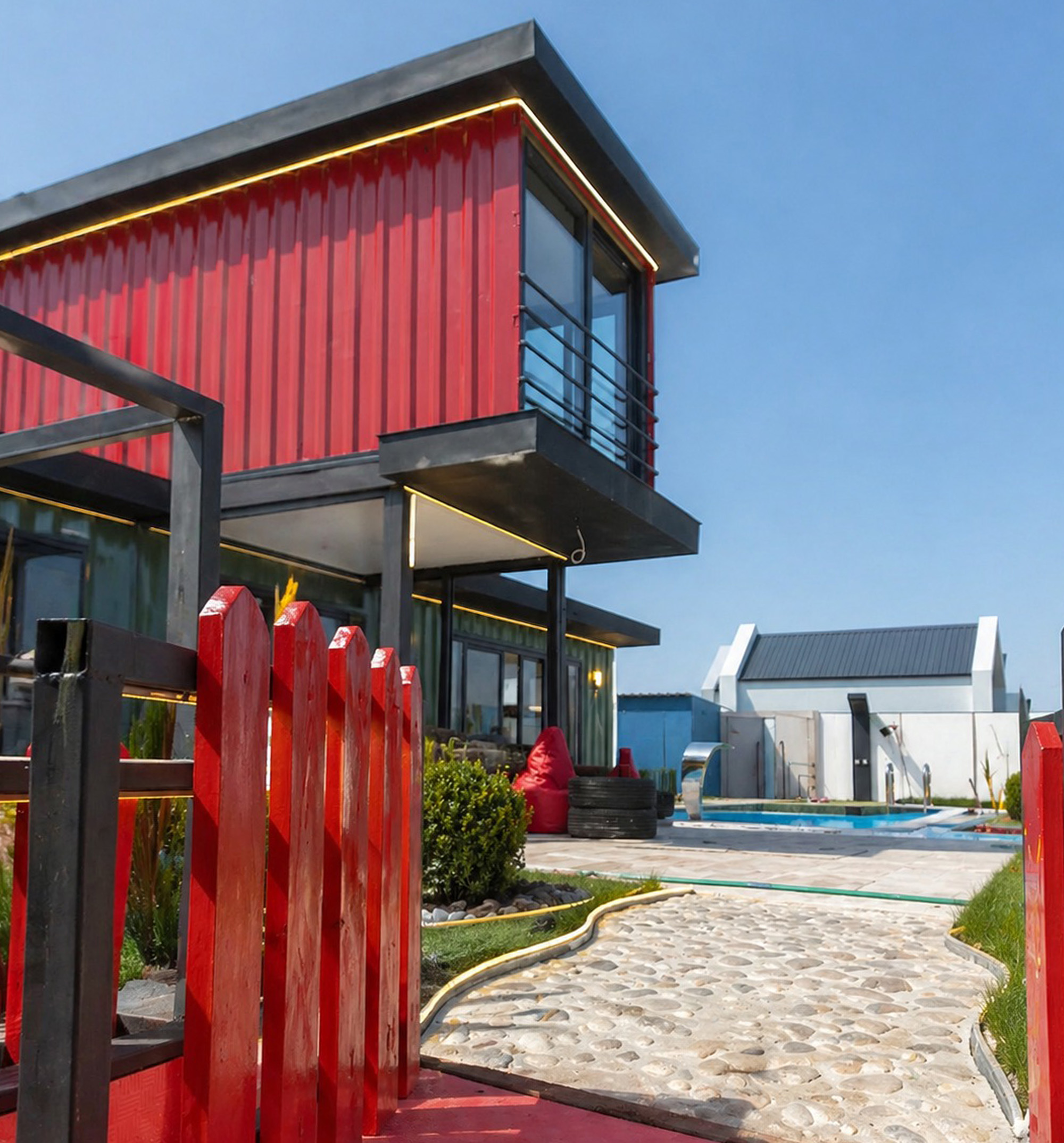 Pandora Delux Samsun bungalov dış görünüm ve bahçe